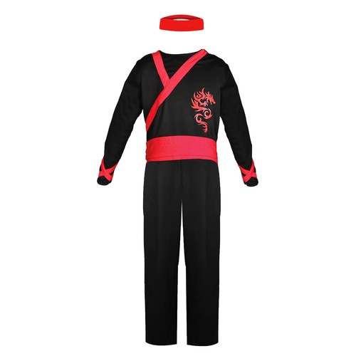 KINDER DRACHE NINJA KOSTÜM KRIEGER KAMPFSPORT JUNGEN FANCY KLEID KOSTÜM - Bild 3 von 4