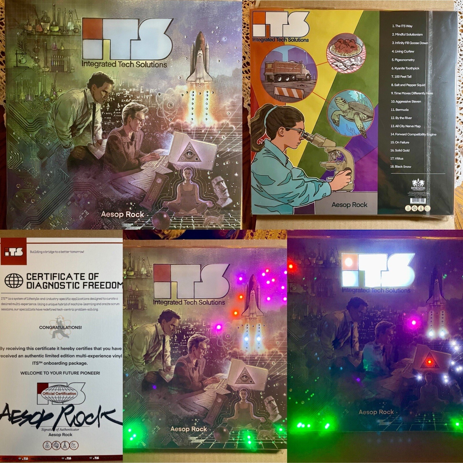 AESOP ROCK Integrated Tech Solutions Orange Multi-Experience Vinyl + Signed Cert