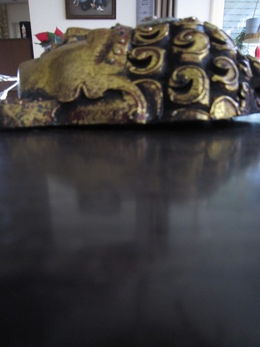 BUDDHA kopf 3d wand deko HOLZ head Gesicht m.Stirn-Spiegel 3.Auge Ruhe-buddha? - Bild 7 von 10