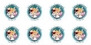 Elsa Olaf Stickers Round Party Labels 24 x 4cm Personalised Frozen Anna
