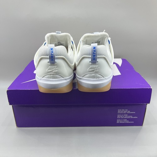 Nike SB Zoom Nyjah 3 Turnschuhe Herren Größe 10 weiß blau Skateboard niedrig Turnschuhe - Bild 4 von 9