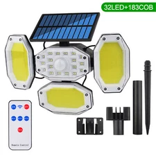 Newest 2 in 1 Solar Motion Sensor Light Security Lamp Garden Outdoor Waterproof