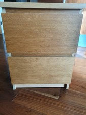 Ikea Malm Oak Veneer 2 Drawer Chest 2 Of 2 For Sale Online Ebay