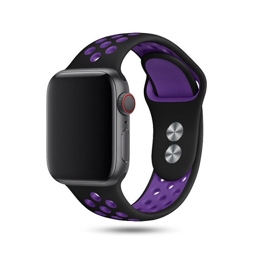 For Apple Watch 9 8 7 6 5 SE Silicone Sport Band Strap 40/44/41/45/49mm Ultra 2 - Picture 27 of 58