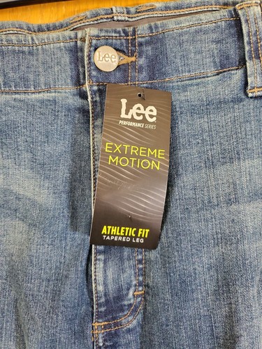 Lee Herren Jeans 48x34 Athletic Taper Fit Extreme Motion Blau Denim Neu - Bild 6 von 12