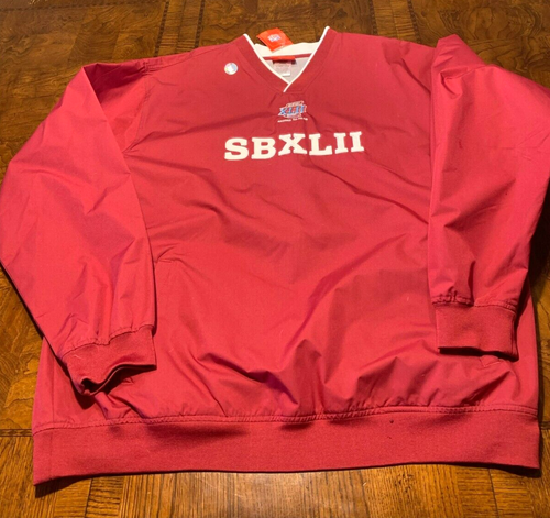 NFL Super Bowl XLII Arizona 02.03.08 Red Wind Breaker Pull Over Herren XL - Bild 1 von 6
