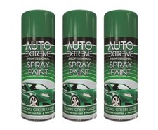 3x Auto Extreme Gloss Green Spray Paint Universal Metal Wood Plastic 400ML