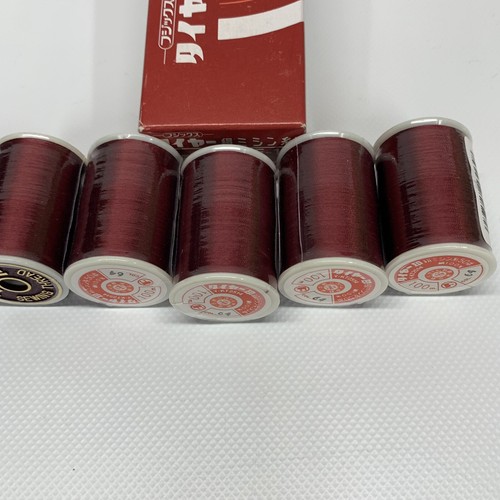 Fujix Ltd. Tire 100% Silk Sewing Thread Number 64 Claret New 5 Pack Sealed - Picture 3 of 7