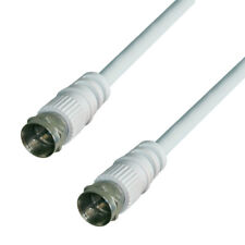 SAT Kabel 1,5m F Stecker weiß 100dB TV Receiver Anschluss Antennen Koaxia sgb