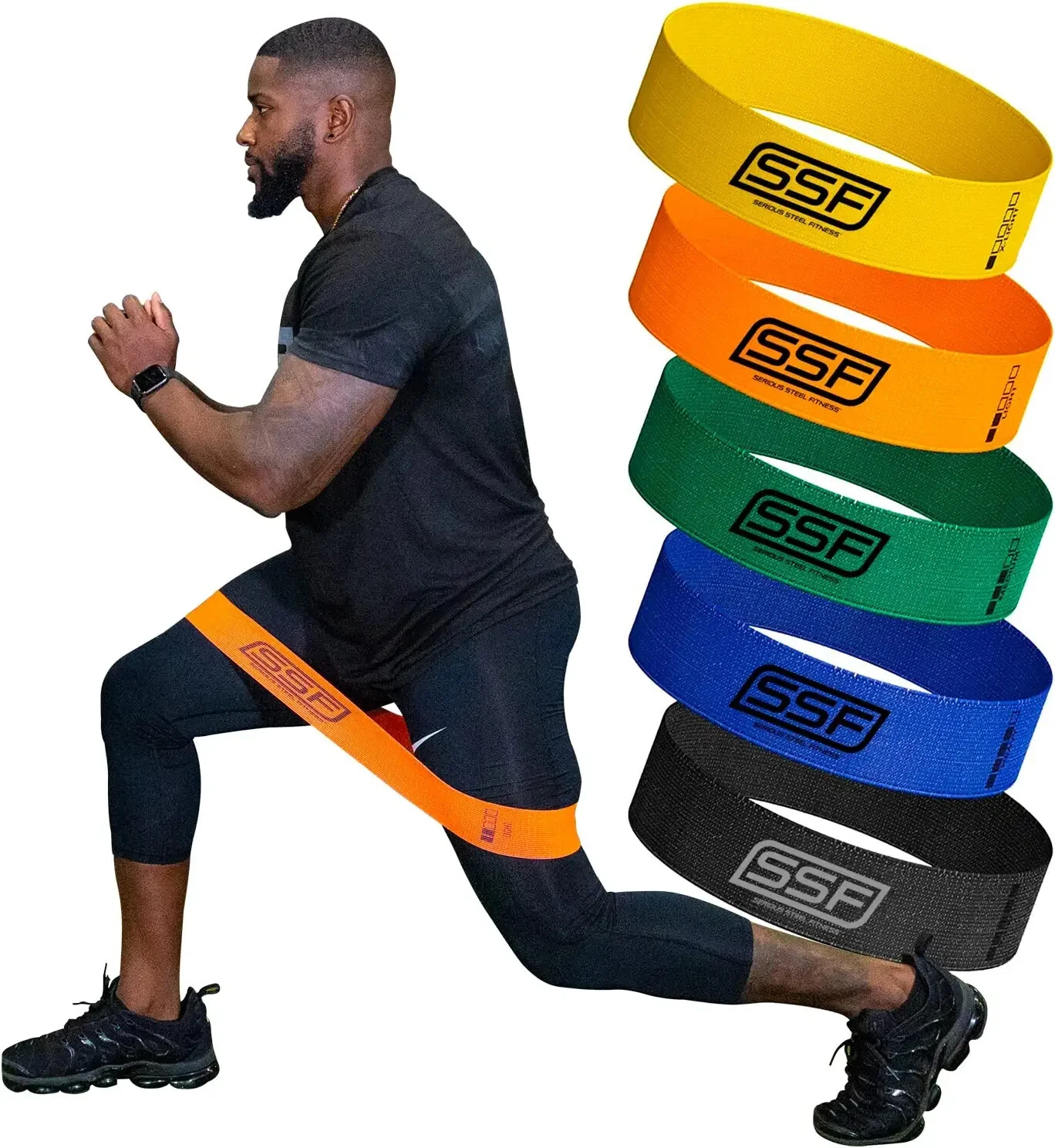 Serious Steel Fitness Fabric Mini Loop Bands (Non Slip, Anti Snapping Bands)
Opens in a new window o