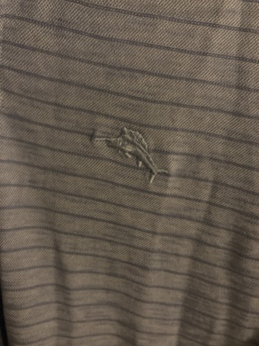 Tommy Bahama Island NWT NEW Men’s SIZE SMALL Polo Shirt Striped Light Blue - Picture 3 of 6
