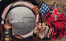 SS Kingston Toronto To Montreal Navigation Ships 1910 Cancel Vtg Postcard CP352
