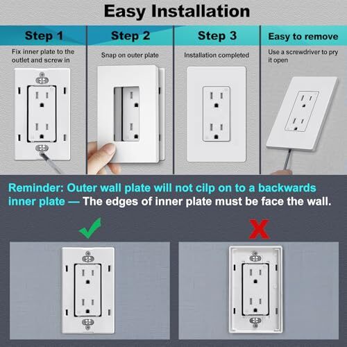 CML Decorator Screwless Wall Plate, Assorted Item Package Quantitys , Colors - Picture 20 of 30