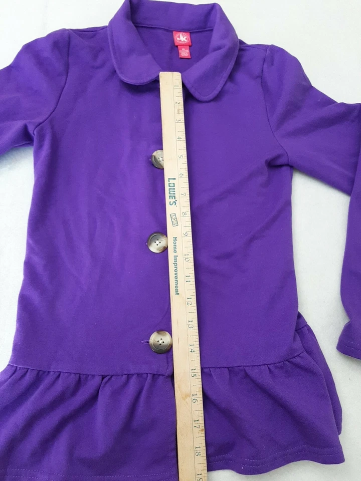 Auténtico Vestido J Caqui Niñas Talla XL Púrpura Manga Larga Foto 2 de 4
