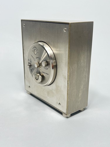 70' UTI Swiza Design Wecker Atom Space Age MCM Modern 3D Dial 8 days - Bild 8 von 13