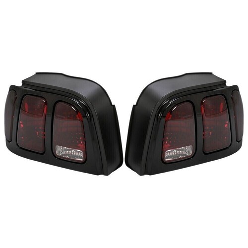 For Ford Mustang 1994 1995 1997 1998 Black Red Brake Tail Lights Lamp Pair LH&RH - Picture 3 of 15