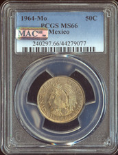 1964-Mo Mexico 50 Centavos PCGS MS66 Quality