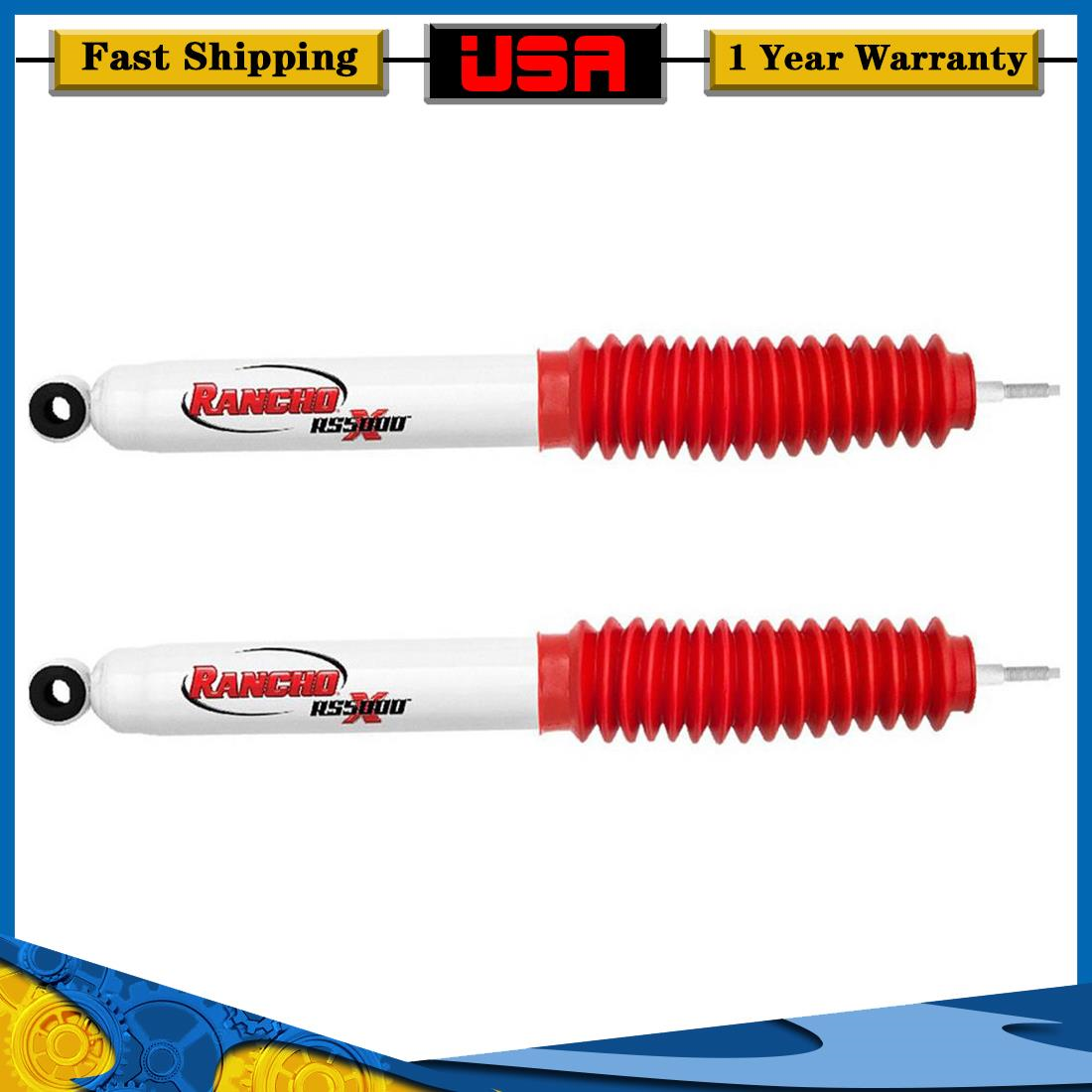 Rancho Front RS5000X Gas Shocks Kit Set of 2 for Bronco/F-150/F-250/4Runner Quad