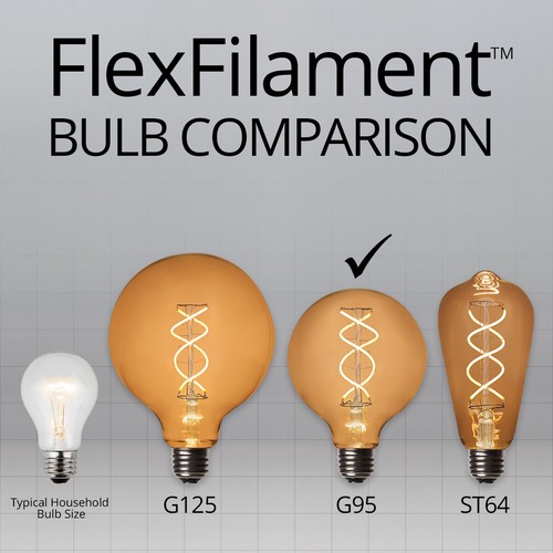 LED Filament Edison Light Bulbs Vintage Retro Dimmable Globe Patio Yard Lighting - Picture 25 of 34