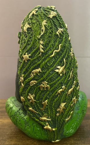 Resina Madre de la Tierra Obra de Arte Calavera Bosque Tótem Reiki Sanación Yoga Ajuste 6" - Imagen 6 de 9