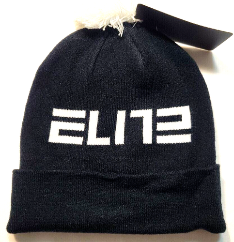 NWT NIKE Youth 2Pc ELITE POM BEANIE w/GLOVES Winter BLACK WHT Unisex 9A2939-023 - Picture 4 of 6