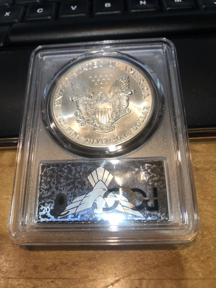 1990 Silver Eagle Bullion US Mint Graded MS 68 PCGS SPECIAL EAGLE Holder!!!!!!!! - Image 3 of 4