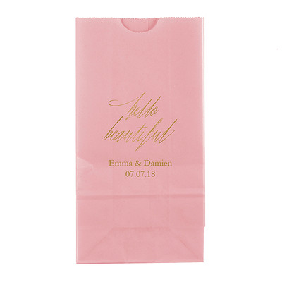 50 O Beautiful Personalized Printed Wedding Favor Bags Candy Buffet Ebay