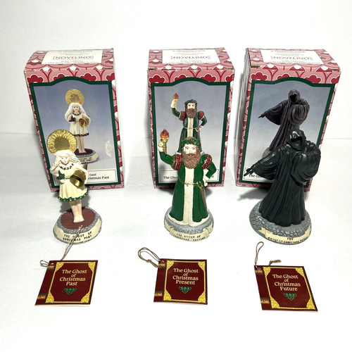 5 Novelino A Christmas Carol Figurines Past Present Future Marley Tiny Tim - Picture 2 of 20
