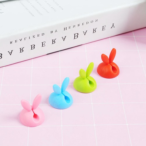 8pcs Rabbit Ears Shape Cable Clips Self Adhesive Cord Organizer Wire Holders - Afbeelding 10 van 12