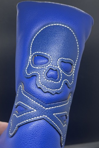 Skull Crossbones blau magnetisch Golf Blade Putter Head Cover brandneu - Bild 5 von 10
