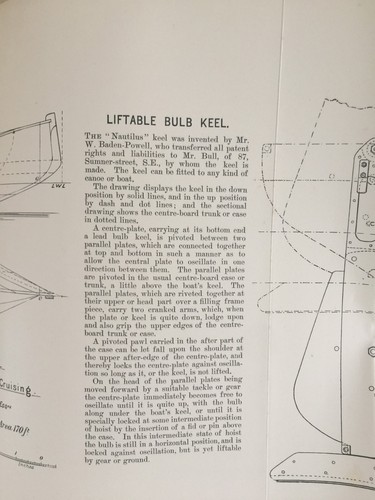 Antique Boat Print Canoe Yawl The Nautilus C1895 Dixon Kemp Yacht & Boat Plan - Picture 7 of 9