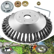 8 Inch Grass Trimming Tools Steel Wire Wheel Garden Weed Brush Lawn Mower Garden