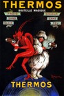 THERMOS BOUTEILLE MAGIQUE COLD HOT DEVIL SNOWFLAKE CAPPIELLO VINTAGE POSTER REPO