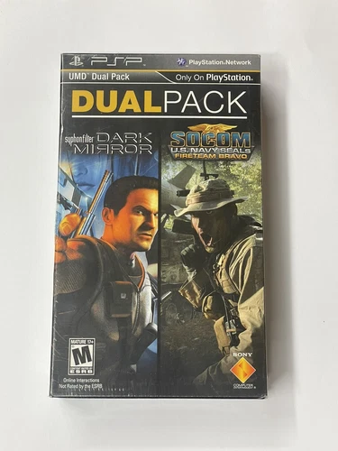 Dual Pack Syphon Filter Dark Mirror/SOCOM U.S. Navy Seals PSP NEW (B15)