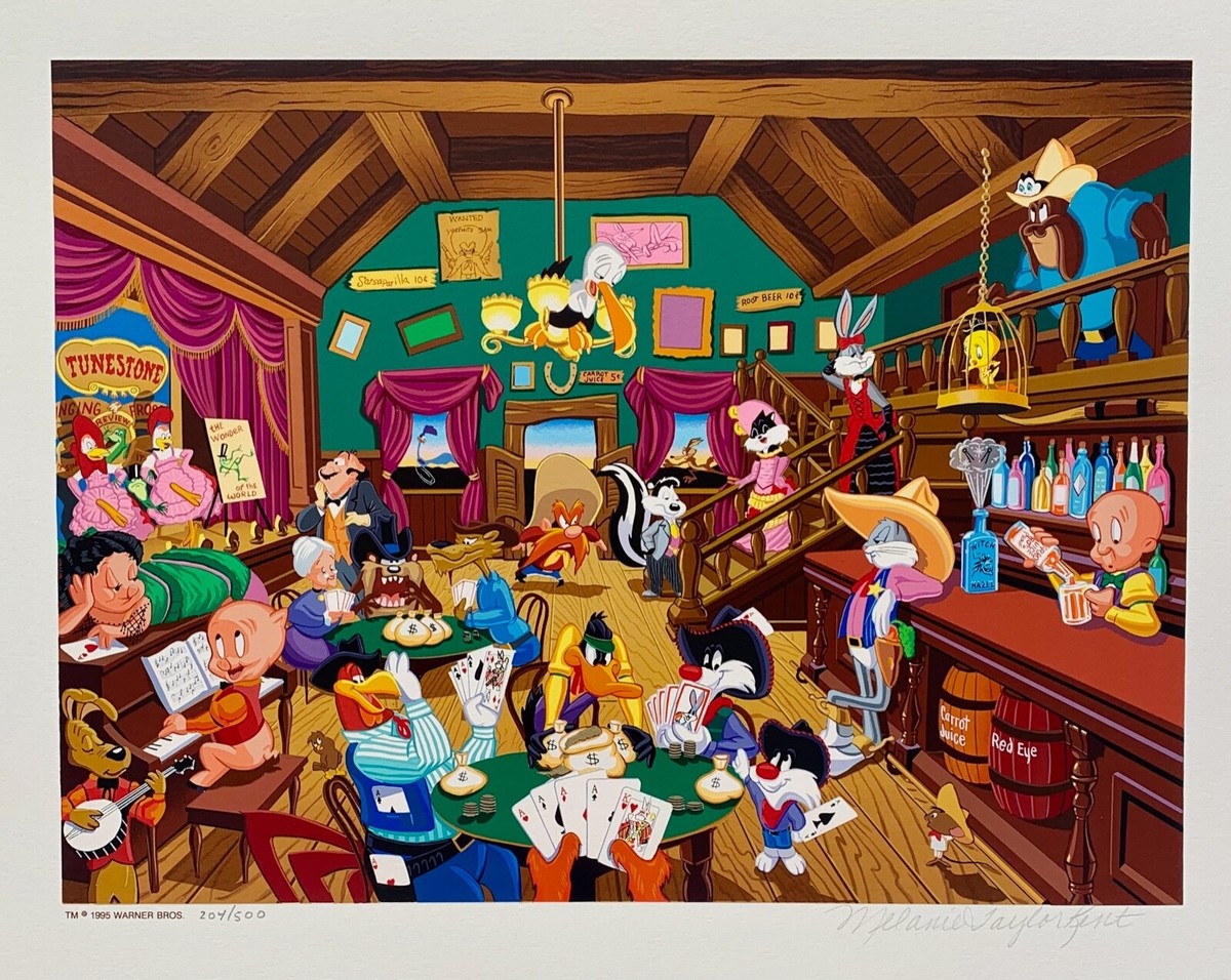 Melanie Taylor Kent TUNE SALOON Hand Signed Serigraph Looney Melanie Taylor Kent TUNE SALOON Hand Signed Serigraph Looney