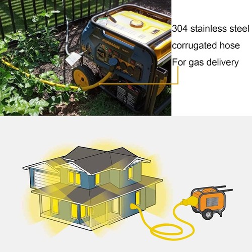 Durable 70 Ft 1/2" Gas Line for Indoor & Outdoor with Free Connector Replacement - Picture 8 of 10