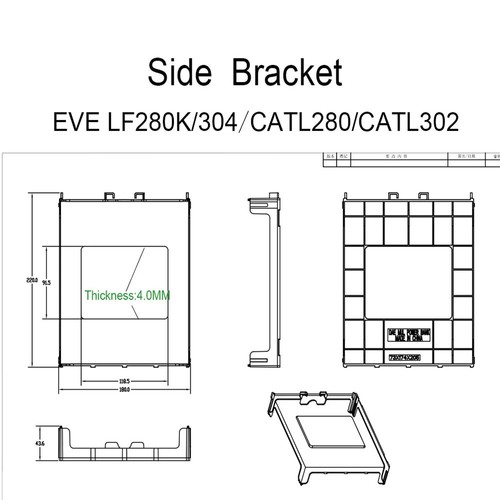 EVE 280AH 304AH LiFePo4 Akkuhalterung Halter für 4S/8S/16S Akkupack - Bild 5 von 14