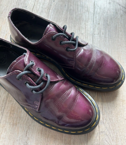 Dr Martens 10084 AW501 Doc Purple Schuhe UK 5 EU 38 Lackleder Oxfords 3 Loch - Bild 11 von 16