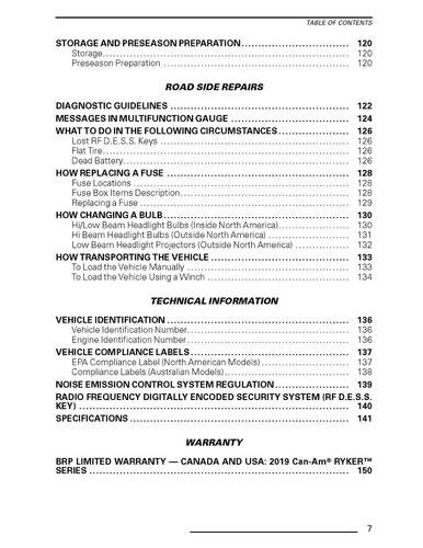 Libro manual del propietario Can Am 2019 Ryker 600 Ace & Ryker 900 Ace - Imagen 5 de 12