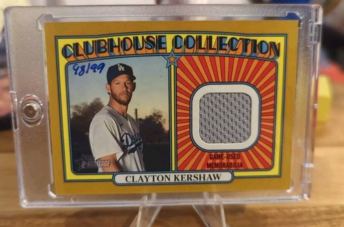 Clayton Kershaw /99 Topps Heritage Game Used Patch - Picture 1 of 2