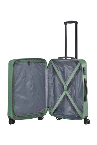 Travelite Koffer Reisekoffer BALI 4w Trolley Koffer M, Grün - Picture 2 of 5