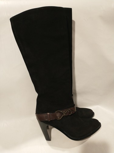 Stivali Tantivy Cole Haan NikeAir D32419 donna taglia 11B alti al ginocchio neri nabuk - Foto 5 di 19