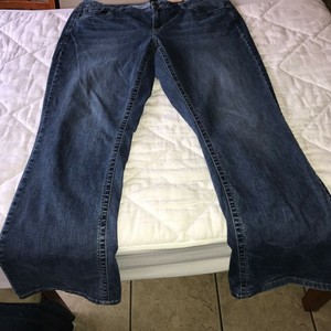 Lane-Bryant-WOMENS-PLUS-SIZE-22-LONG-Dark-Wash-Boot-Cut-Stretch-Jeans-Denim