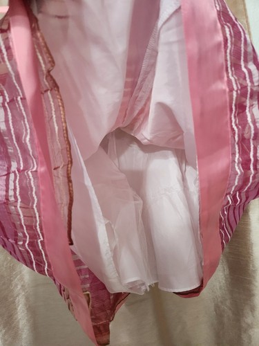 Bonnie Jean Girl's Cute Pink Green Ombre Chiffon Dress With Bows, Size 6X - Picture 5 of 7