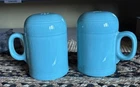 RANGETOP SALT PEPPER SHAKERS turquoise blue RANGE TOP FIESTA Fiestaware