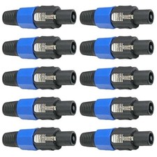 10x 4 Pole SpeakON Male Connector Head Line Plug Audio Speaker Cable Amp Adapter