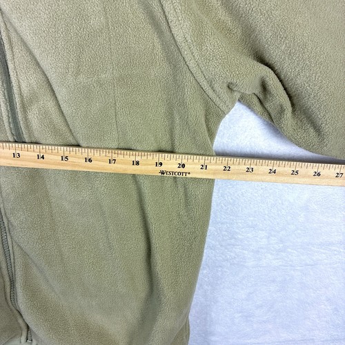 VTG LL Bean Nylon Fleece Full Zip Jacket Men M Tan Outdoor Nature Hiking Camping - Picture 6 of 9