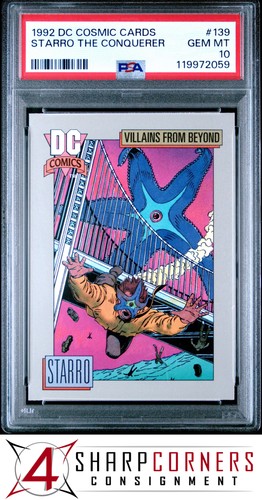 1992 DC COSMIC CARDS #139 STARRO THE CONQUERER POP 6 PSA 10