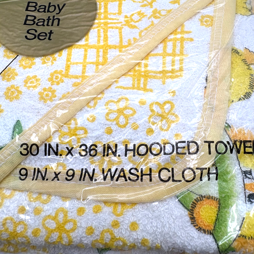 Juego de baño Regent Dundee toalla con capucha paño de lavado vintage 1973 EE. UU. paquete rasgado - Imagen 14 de 14