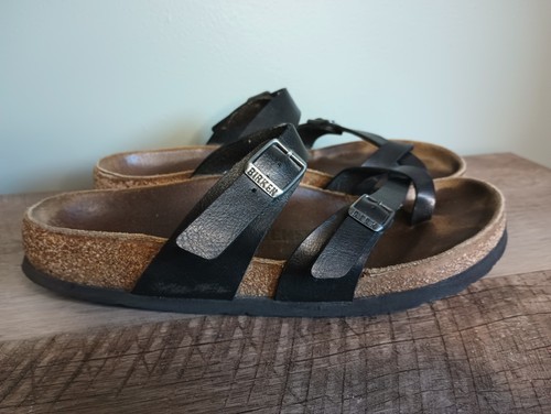 Birkenstock Mayari Sandalen schwarz Gr. 37 US 6-6,5 Zehenring Schnalle Strand Hippie - Bild 3 von 11